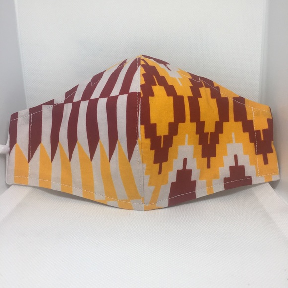 Set of 3 100% Cotton 3-Layer Masks + lanyards and Filters - Picture 4 of 12